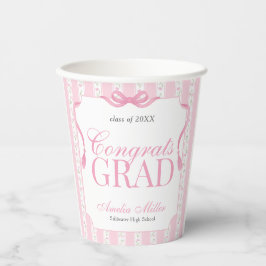 Pink Floral Graduation 紙コップ