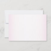 Pink Floral Green Leaves Elegant Wedding Party 出欠カード (裏面)