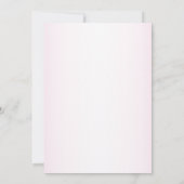 Pink Floral Green Leaves Wedding Rehearsal Dinner  招待状 (裏面)