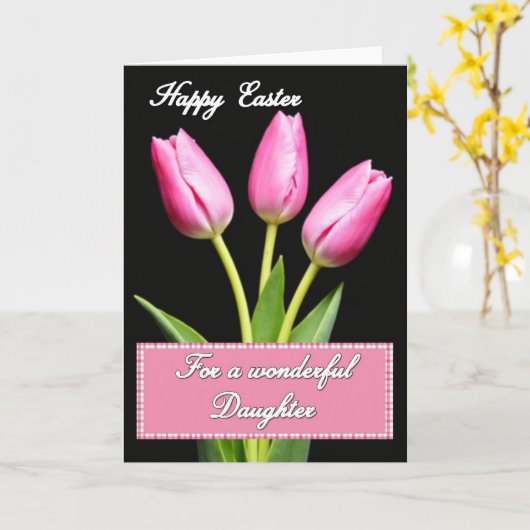 Pink Floral Greeting Card カード (黄色い花)