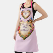 Pink Floral Heart  Kitchen Apron for Mom エプロン (インサイチュ)