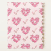 Pink Floral Hearts Pattern Planner プランナー手帳 (裏面)