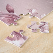 Pink Floral Jigsaw Puzzle ジグソーパズル (側面)