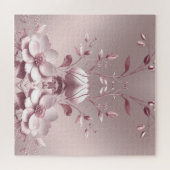 Pink Floral Jigsaw Puzzle ジグソーパズル (横)