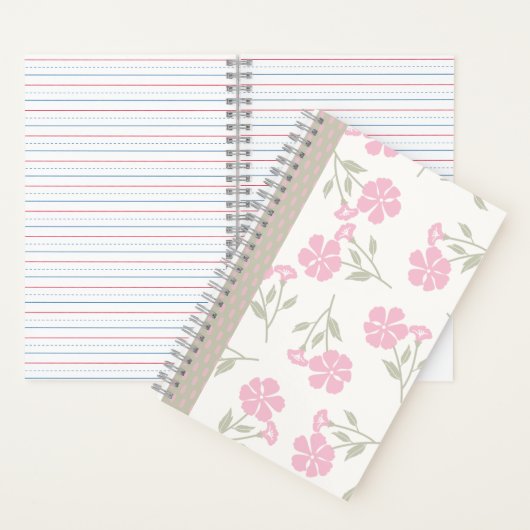 Pink Floral Journal – Pretty Flower Notebook ノートブック (内側)