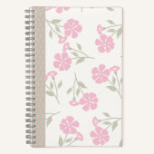 Pink Floral Journal – Pretty Flower Notebook ノートブック (正面)