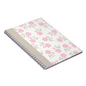 Pink Floral Journal – Pretty Flower Notebook ノートブック (右側)