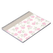Pink Floral Journal – Pretty Flower Notebook ノートブック (左側)
