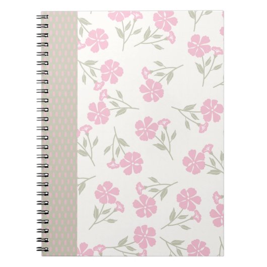 Pink Floral Journal – Pretty Flower Notebook ノートブック (正面)