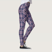 Pink Floral Kaleidoscope Pattern Leggings レギンス (右)