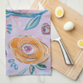 Pink Floral Kitchen Towel キッチンタオル (四つ折り)