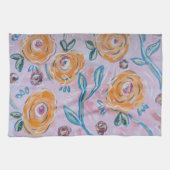 Pink Floral Kitchen Towel キッチンタオル (横)