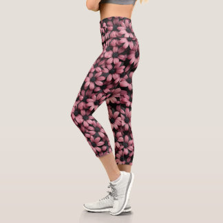 Pink Floral Leggings カプリレギンス
