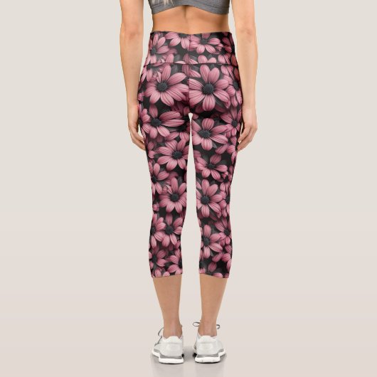 Pink Floral Leggings カプリレギンス (裏面)