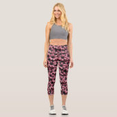 Pink Floral Leggings カプリレギンス (正面)