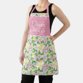 Pink Floral Lemons Citrus Queen of the Kitchen エプロン (インサイチュ)