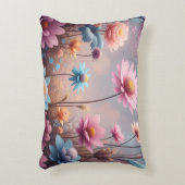 Pink floral Lumbar Pillow アクセントクッション (正面(垂直))