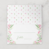 Pink Floral Lush Greenery Bridal Shower Wedding プレイスカード (外部開封)