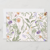 Pink Floral Magical Fairy First Birthday Photo  招待状 (裏面)