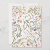 Pink Floral Magical Fairy Garden Girl Birthday サンキューカード (裏面)