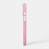 Pink Floral Marble Phone Case iPhone 16ケース (左側面)