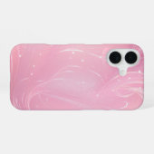 Pink Floral Marble Phone Case iPhone 16ケース (裏面横)