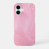 Pink Floral Marble Phone Case iPhone 16ケース (裏面)