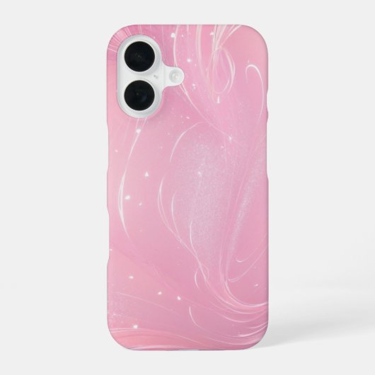 Pink Floral Marble Phone Case iPhone 16ケース (裏面)