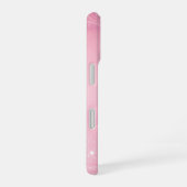 Pink Floral Marble Phone Case iPhone 16ケース (右側面)