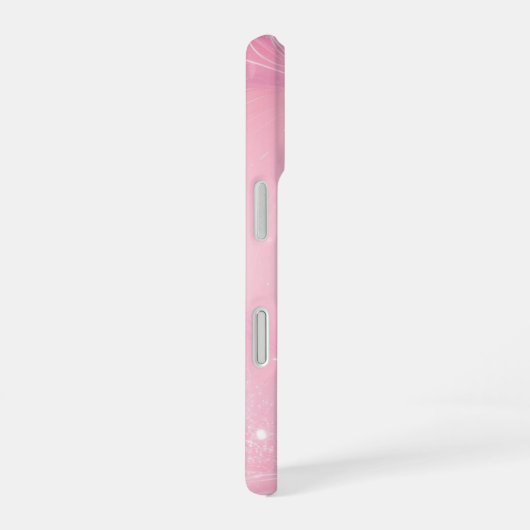 Pink Floral Marble Phone Case iPhone 16ケース (右側面)