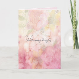 PINK FLORAL MIX SYMPATHY CARD サンキューカード