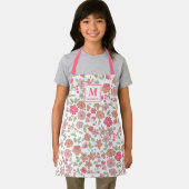 Pink Floral Monogram Apron エプロン (インサイチュ)