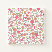 Pink Floral Monogram Notebook Journal ノートブック (裏面)