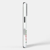 Pink Floral Mother of the Bride with Name and Date Case-Mate iPhoneケース (裏面 / 右)