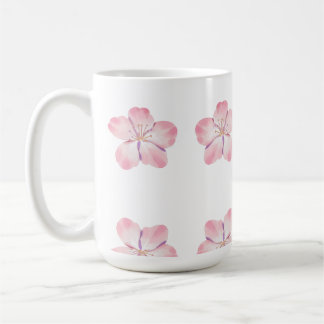 Pink floral mug コーヒーマグカップ