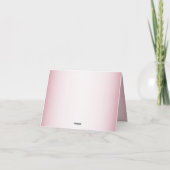 Pink Floral Nature Butterfly Outdoor Wedding サンキューカード (裏面)