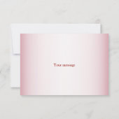 Pink Floral Nature Butterfly Outdoor Wedding サンキューカード (裏面)