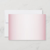 Pink Floral Nature Butterfly Outdoor Wedding セーブザデート (裏面)