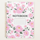 Pink Floral Notebook Cover | Elegant Rose Flower  プランナー手帳 (正面)