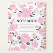 Pink Floral Notebook Cover | Elegant Rose Flower  プランナー手帳 (裏面)