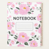 Pink Floral Notebook Cover | Elegant Rose Flower J プランナー手帳 (裏面)