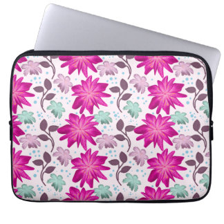 Pink floral pattern  ラップトップスリーブ