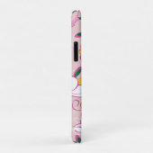 Pink Floral Pattern Custom Name Case-Mate iPhoneケース (裏面/右)