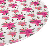 Pink Floral Pattern Design-29500 カッティングボード (角)
