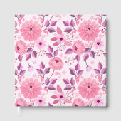 Pink Floral Pattern with Elegant Blossoms ゲストブック (正面)