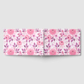 Pink Floral Pattern  with Elegant Blossoms ゲストブック (全面)