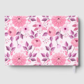 Pink Floral Pattern  with Elegant Blossoms ゲストブック (裏面)