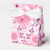 Pink Floral Pattern with Elegant Blossoms フェイバーボックス (正面サイド)