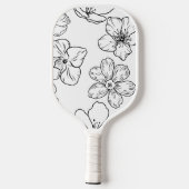 Pink Floral Pickleball Paddle ピックルボールラケット (裏面)