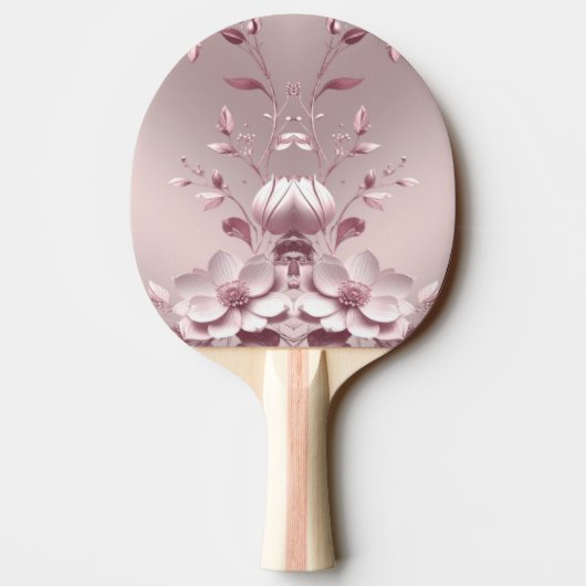 Pink Floral Ping Pong Paddle 卓球ラケット (裏面)